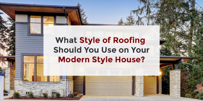 Modern exterior roofing