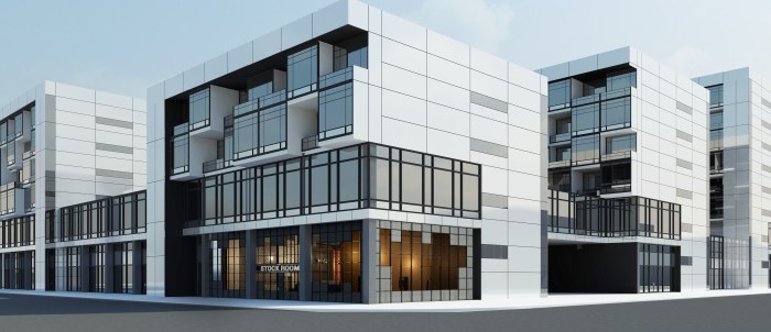 Exterior commercial building design