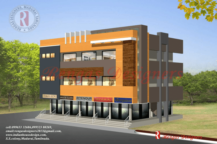 Elevation retail complex trendecors