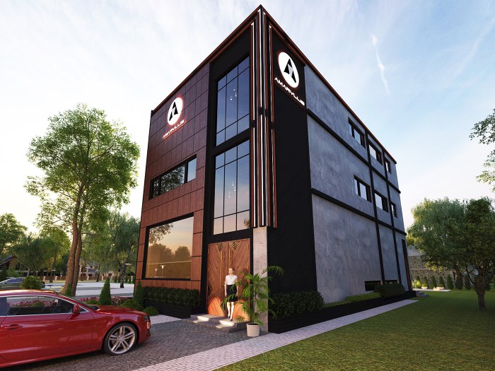 Exterior design commercial building